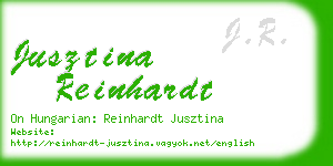 jusztina reinhardt business card